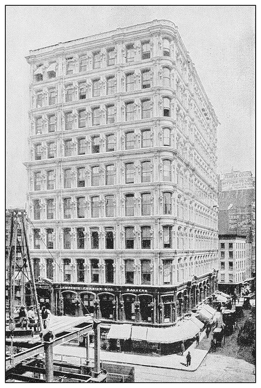 纽约古董黑白照片:劳伦斯，弗雷泽& CO.，银行家
